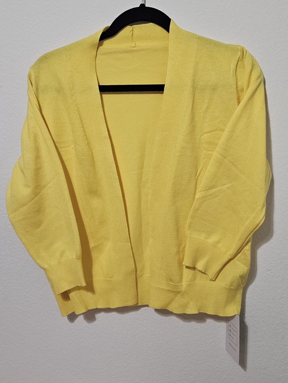 Yellow Open-Front Women’s Cardigan Sweater